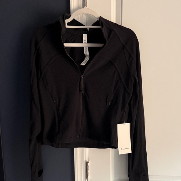 lululemon athletica Tops - lululemon athletica Black Ribbed Nulu Cropped Define Jacket